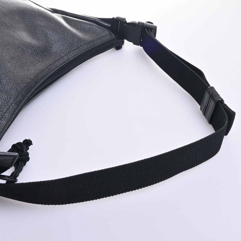 Balenciaga Leather Logo Shoulder Bag Black - Picture 4 of 7